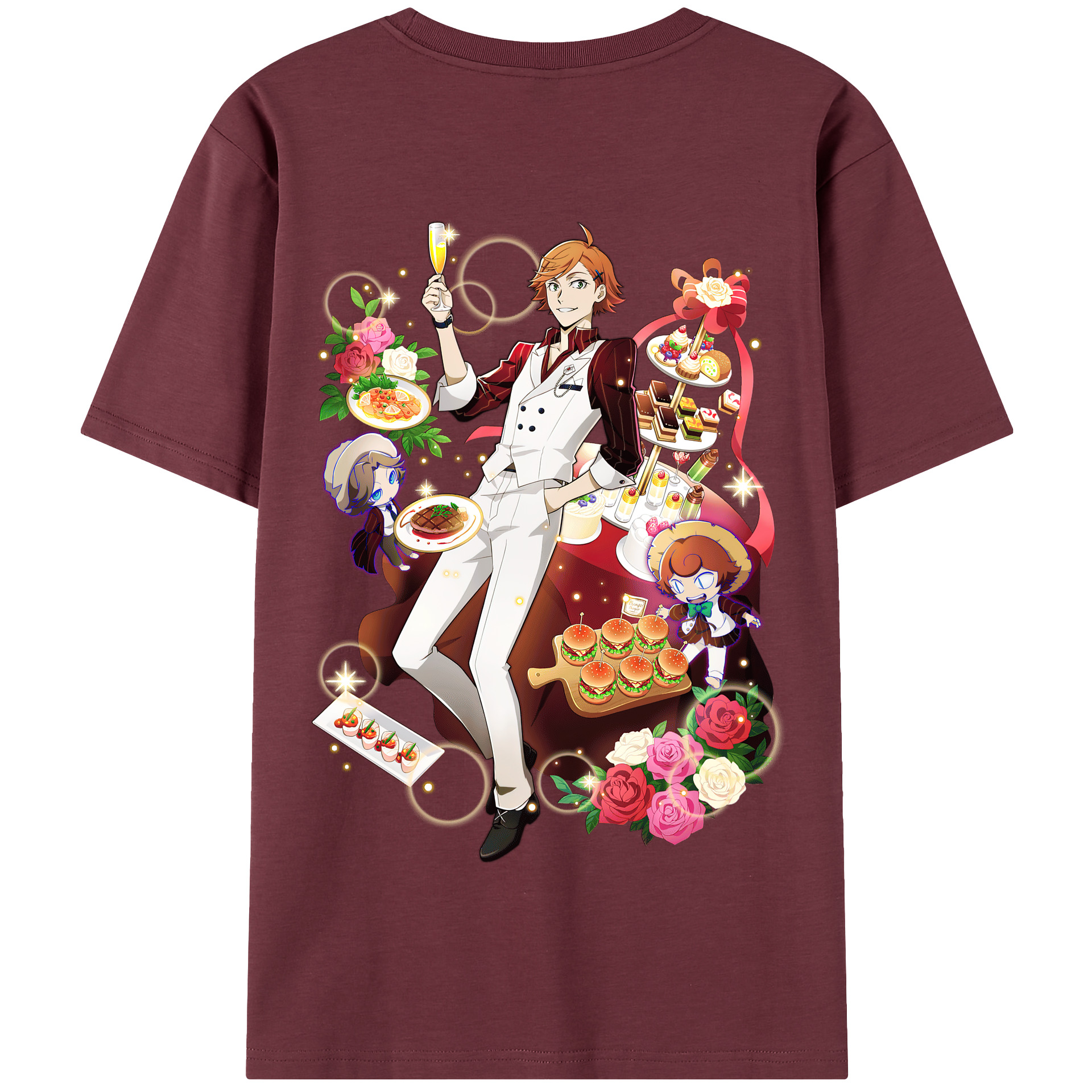 （画像用） 文豪ストレイドッグス Bungo Stray Dogs 綿100％半袖Tシャツ（背面プリント）